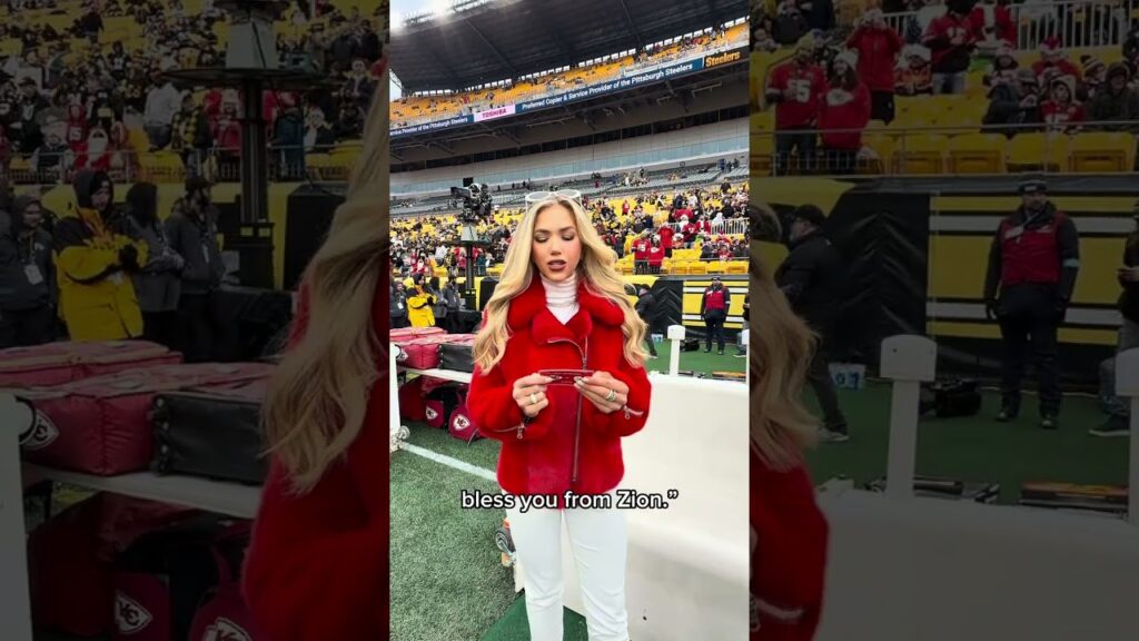 Gracie Hunt shares her Christmas message from Psalm 134 for the Chiefs vs. Steelers game. 🎄❤️