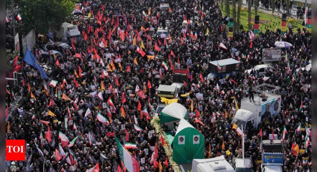 Iran buries top military commanders killed in Israel war; thousands join in ‘historic’ funeral – Video