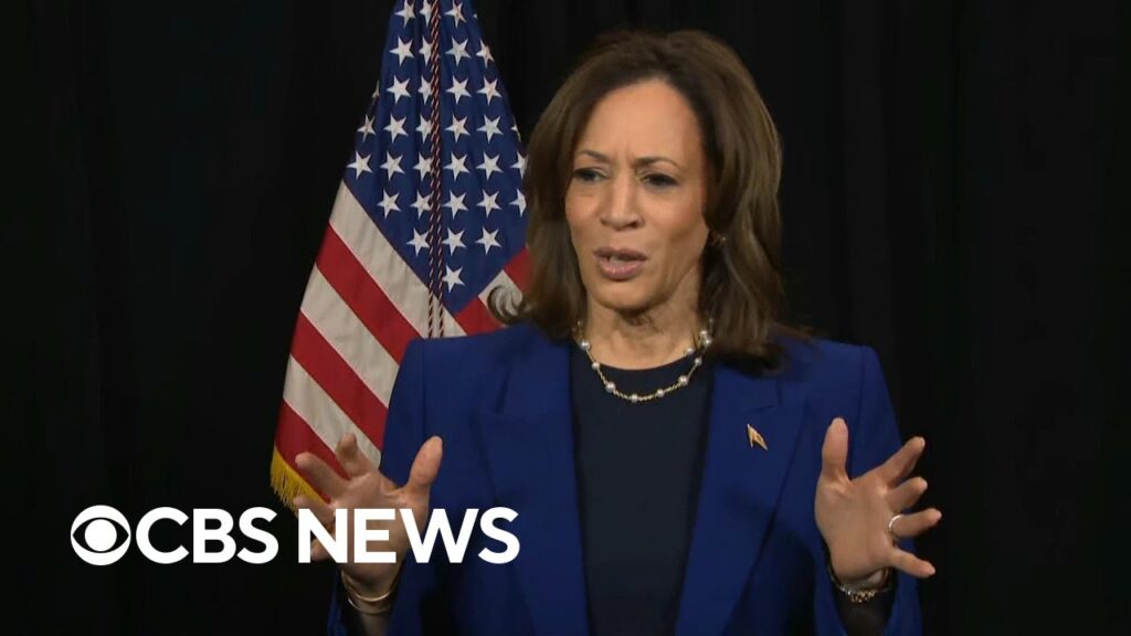 Harris slams Trump on protecting women comments, North Korea shows off ICBM, more | CBS News 24/7