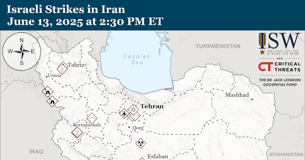 Israeli Strikes on Iran, June 13, 2025, Evening Edition