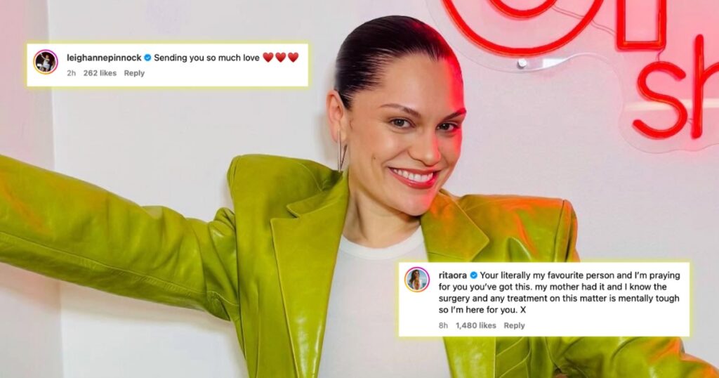 The celebrities supporting Jessie J after breast cancer diagnosis