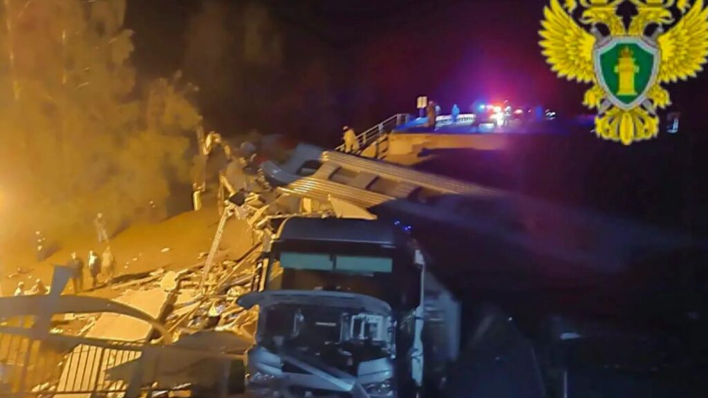 At least seven killed & dozens injured after bridge collapses and crushes passenger train in Russia – The Sun