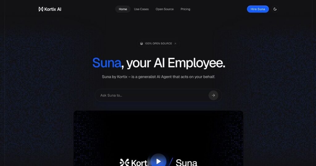 Suna: AI employee explainer tool