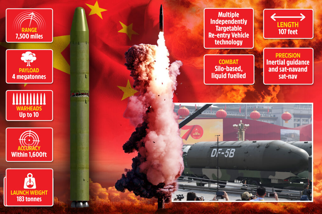China reveals first ever details of nuclear weapon 200x more powerful than Hiroshima bomb with huge 7,500-mile range