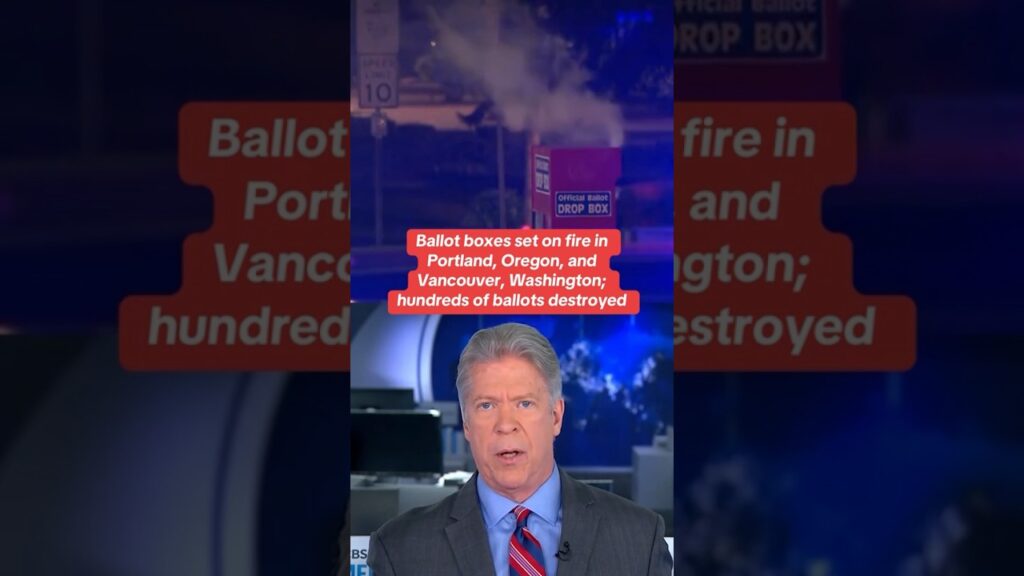 Ballot boxes set on fire in Oregon and Washington, hundreds of ballots destroyed #shorts