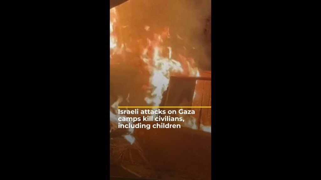 Israeli attacks on Gaza kill displaced civilians, including children | AJ #shorts