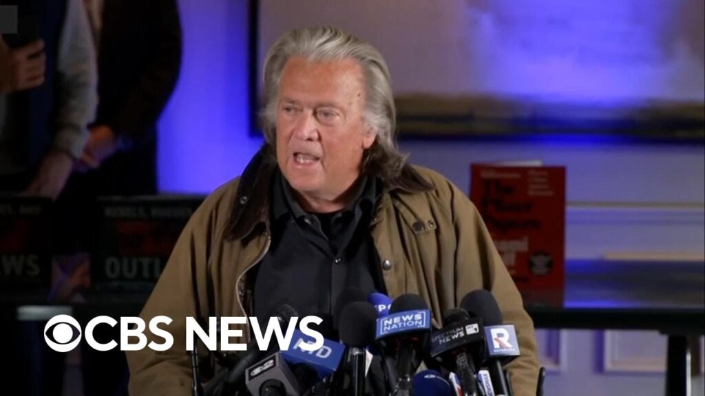 Steve Bannon speaks after leaving prison, mentions Puerto Ricans, minorities
