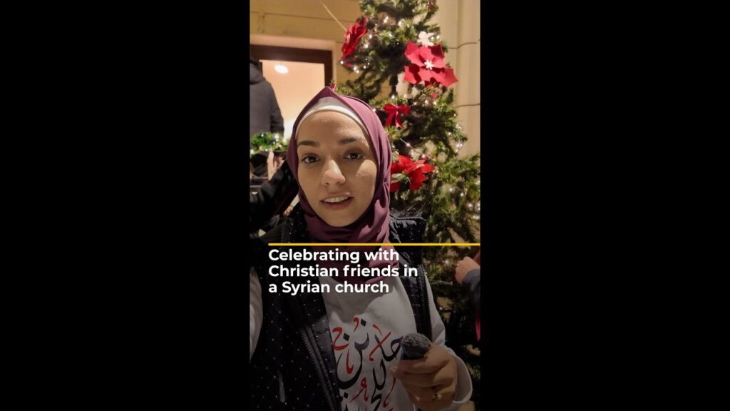 Celebrating with Christian friends in Syrian church, Sarah in Syria | AJ #shorts