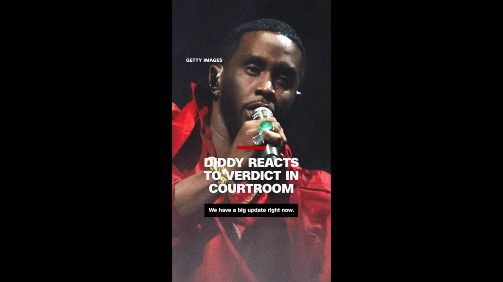 Diddy reacts to verdict in courtroom