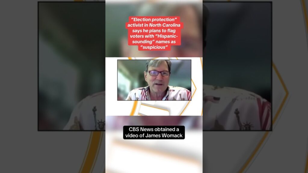 “Election protection” activist says he plans to flag voters with “Hispanic-sounding” names #shorts