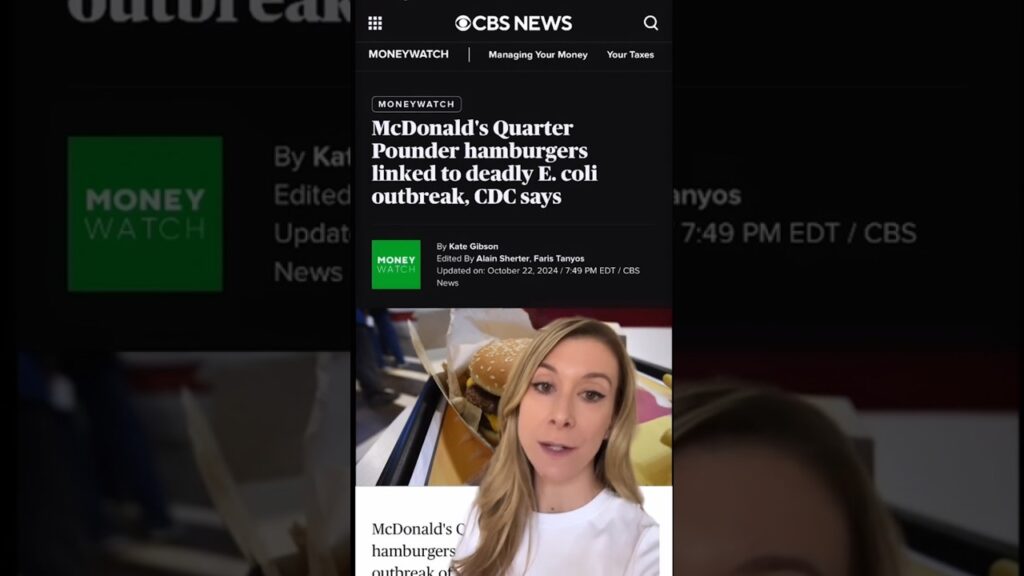 McDonald’s Quarter Pounder hamburgers linked to deadly E. coli outbreak, CDC says #shorts