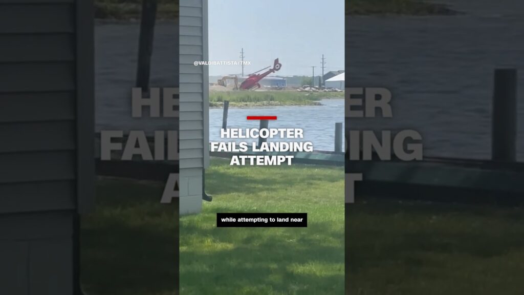 Helicopter fails landing attempt