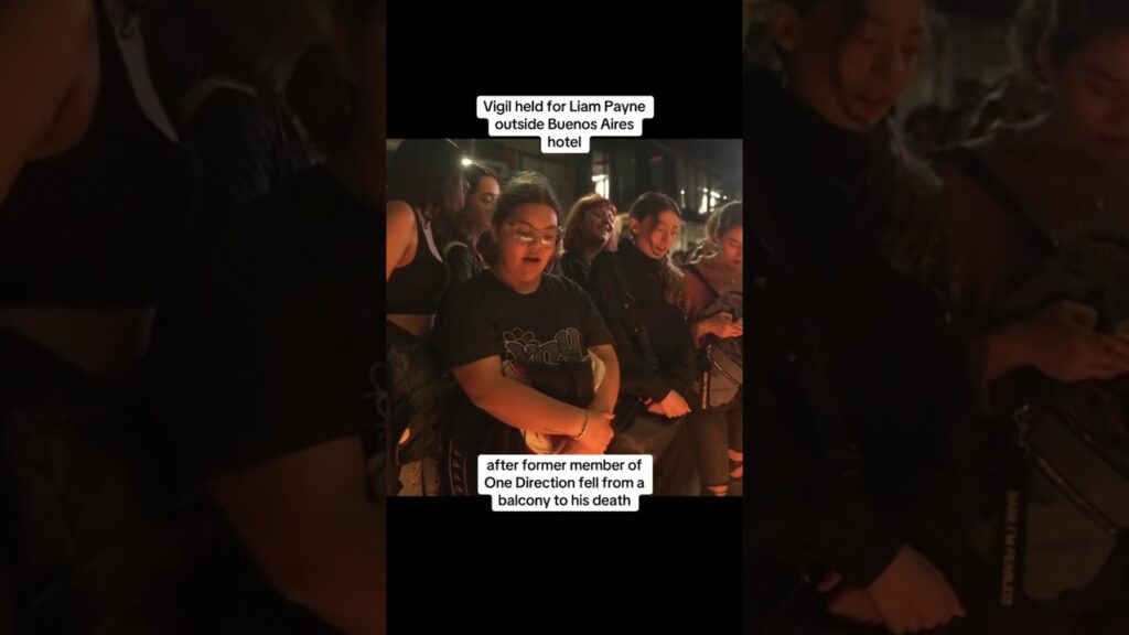 Vigil held for Liam Payne outside Buenos Aires hotel #shorts