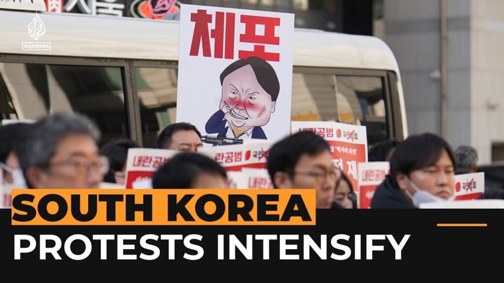 Protests continue as South Korea’s Yoon faces travel ban | AJ #shorts