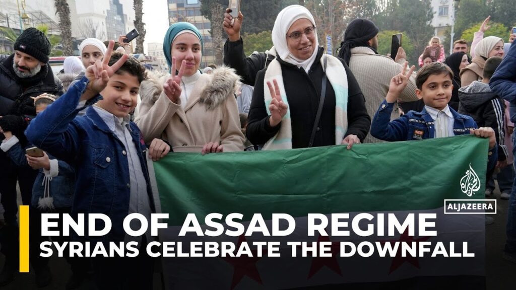 Thousands of Syrians take to the streets after fall of al-Assad