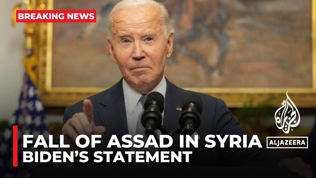 ‘Moment of historic opportunity’: Biden speaks on the fall of Assad in Syria