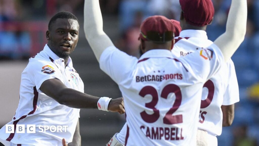 West Indies v Australia: Tourists hold narrow lead after day two