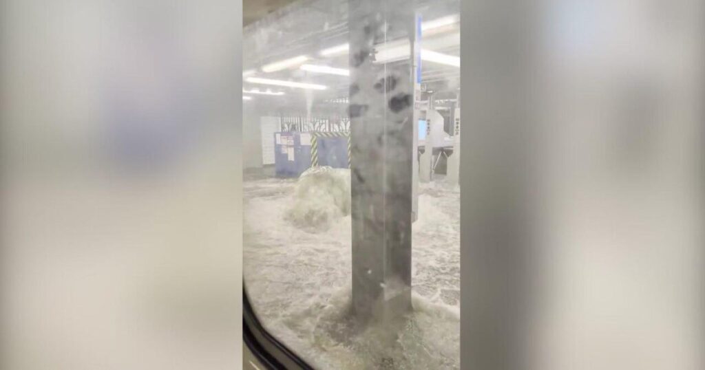 New York City subway stations flood as storm drenches Tri-State Area