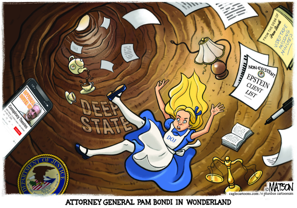 Pam Bondi falls into the Epstein rabbit hole | July 12 editorial cartoons