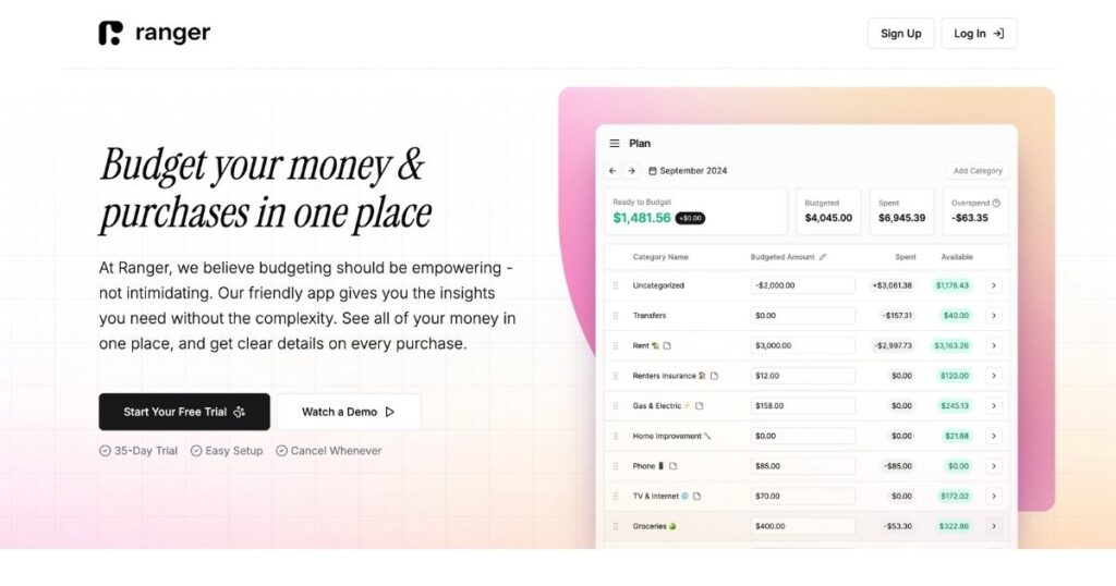 Ranger: Budget management tool – Dynamic Business