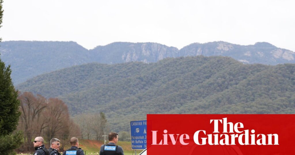 Victoria police shooting live updates: suspect who allegedly killed two officers in ‘horrific’ attack at large and believed to be armed | Porepunkah shooting