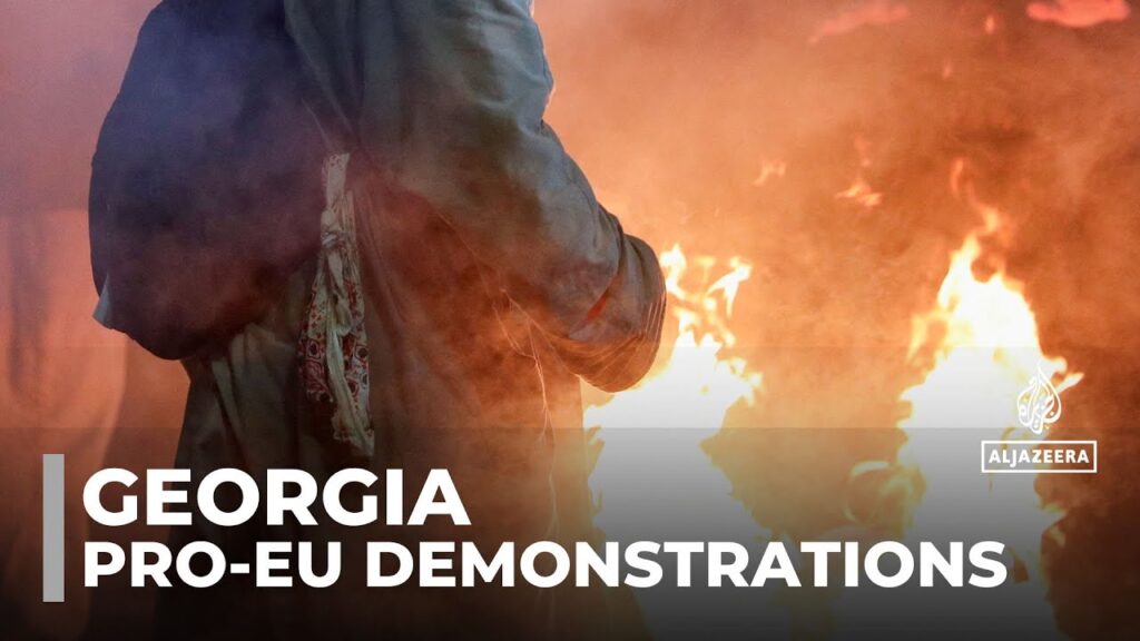 Georgia pro-EU demonstrations: Thousands of people protest in Tbilisi