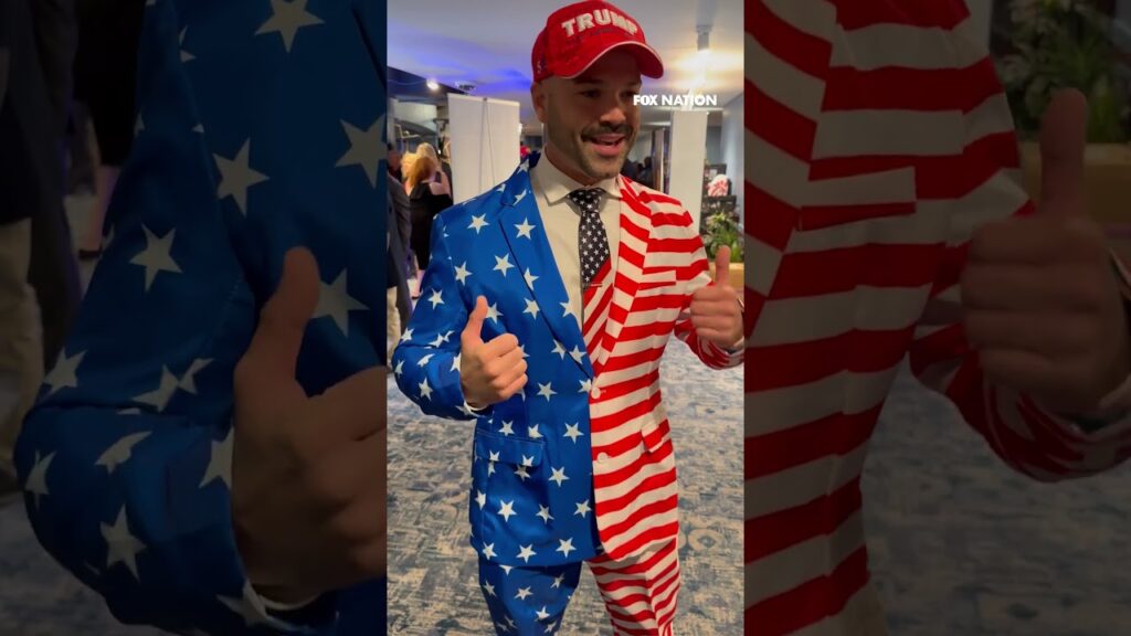 This proud American is decked out in 🇺🇸 gear at the 2024 Fox Nation  #PatriotAwards