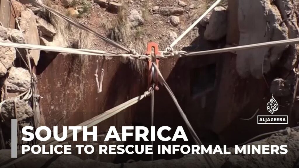 South Africa miners: Police have pledged to rescue informal miners