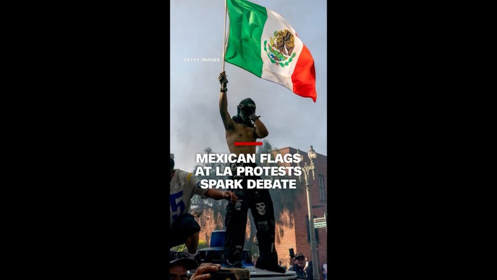 Mexican flags at LA protests spark heated debate