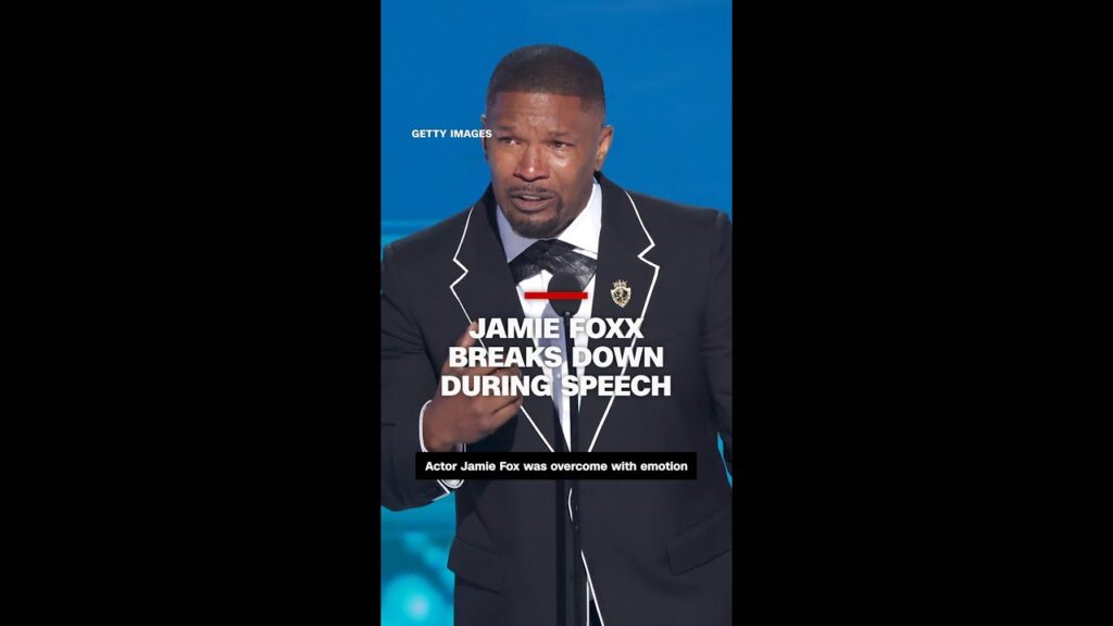 Jamie Foxx breaks down during BET Awards acceptance speech