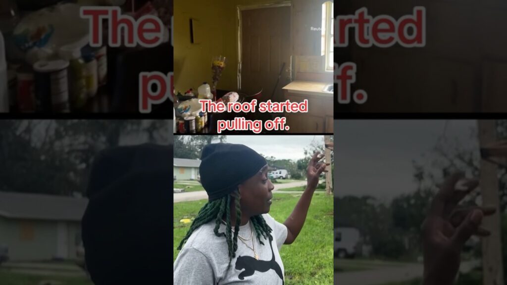 Tornado from Hurricane Milton rips woman’s roof off #shorts
