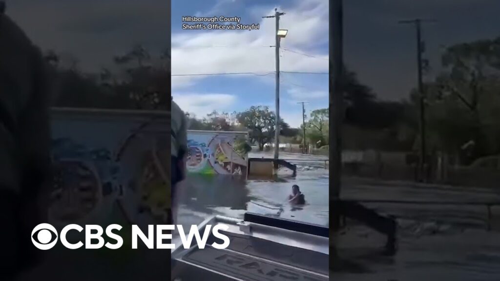 14-year-old boy rescued after floating on debris in Hurricane Milton floodwaters #shorts
