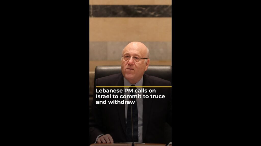 Lebanese PM calls on Israel to commit to truce and withdraw | AJ #shorts