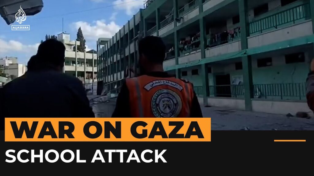 Israeli military bombs school shelter in Gaza City | AJ #shorts