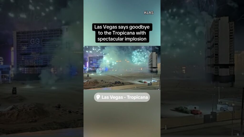 Watch: Tropicana Hotel imploded in Las Vegas #shorts