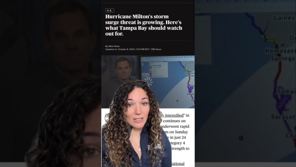 Hurricane Milton’s storm surge threat growing #shorts