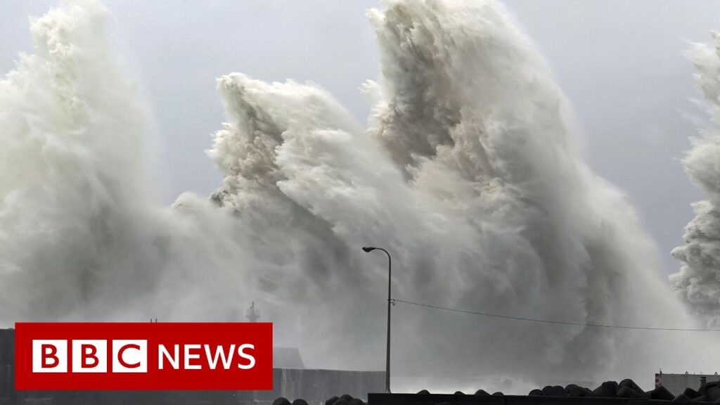 Flooding and mudslides as typhoon batters Japan – BBC News