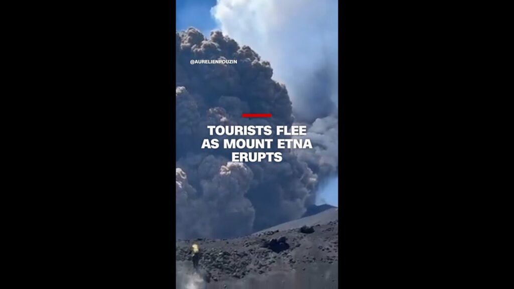 Mount Etna eruption sends tourists running for safety