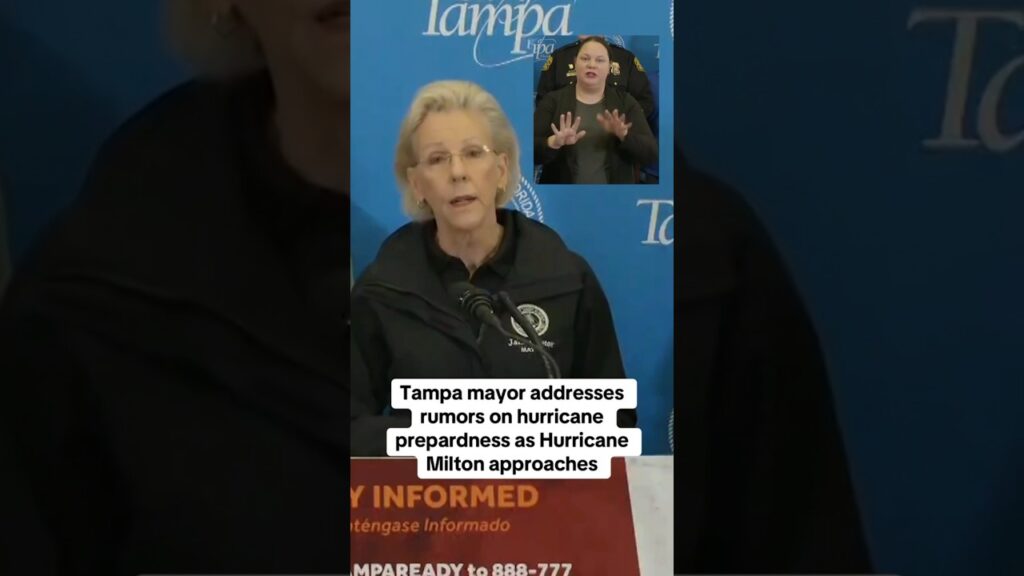 Tampa mayor addresses rumors about hurricane preparedness as Milton approaches #shorts