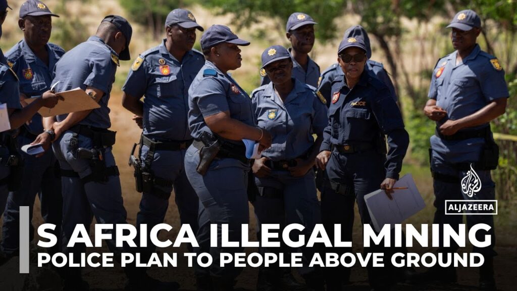 South Africa illegal mining standoff: Police plan to bring hundreds of people above ground