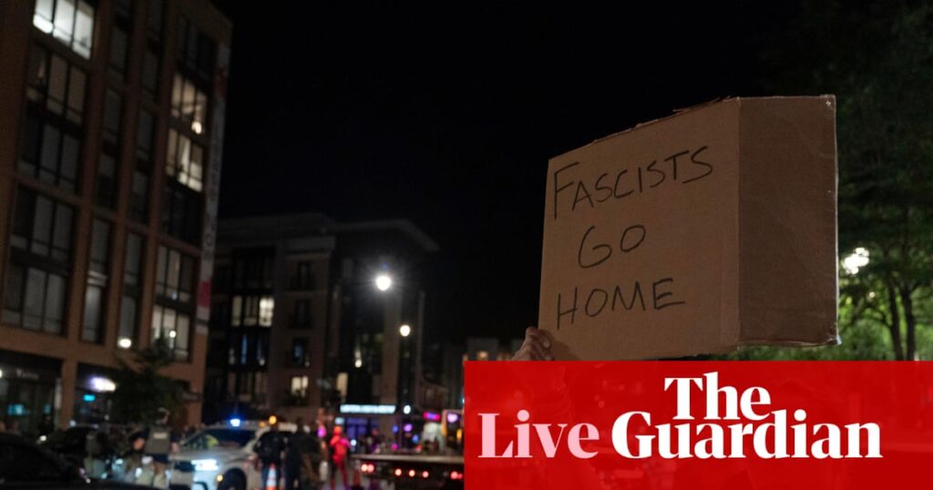 Donald Trump says he will ask Congress to extend limit on control of Washington DC police – US politics live | Trump administration