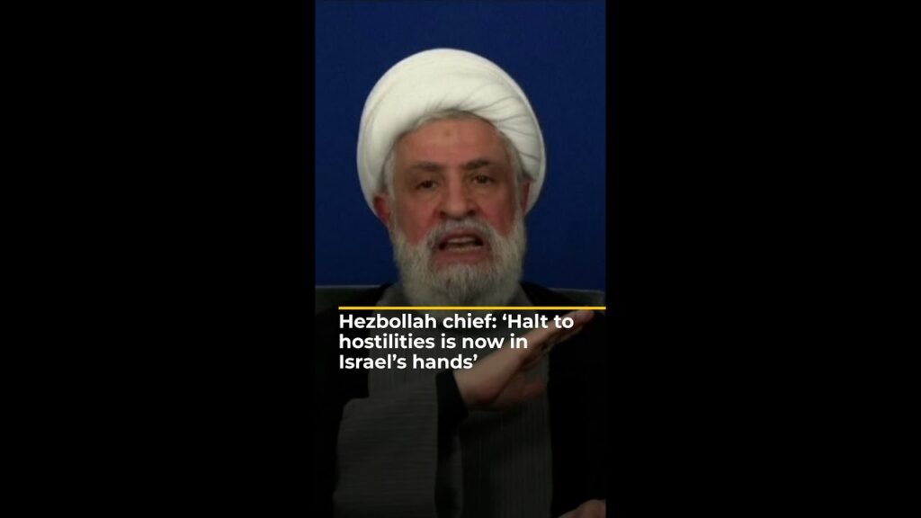 Hezbollah chief: ‘Halt to hostilities is now in Israel’s hands’ | AJ#shorts