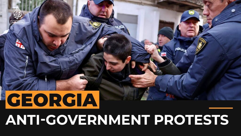 Police in Georgia break up protest camp | Al Jazeera Newsfeed