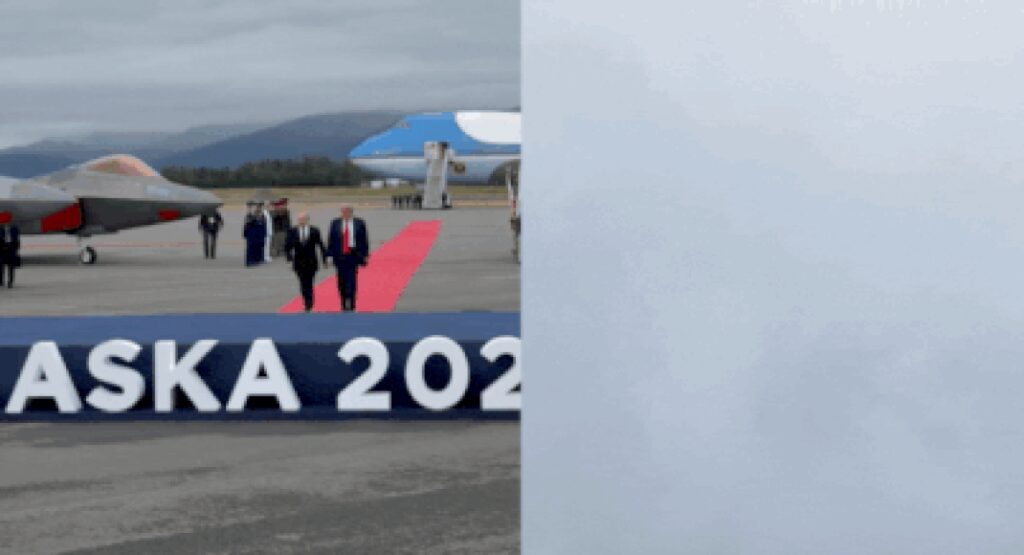 Show of force by US: B-2 stealth bomber thundered across skies over Putin’s head in Alaska; watch | World News