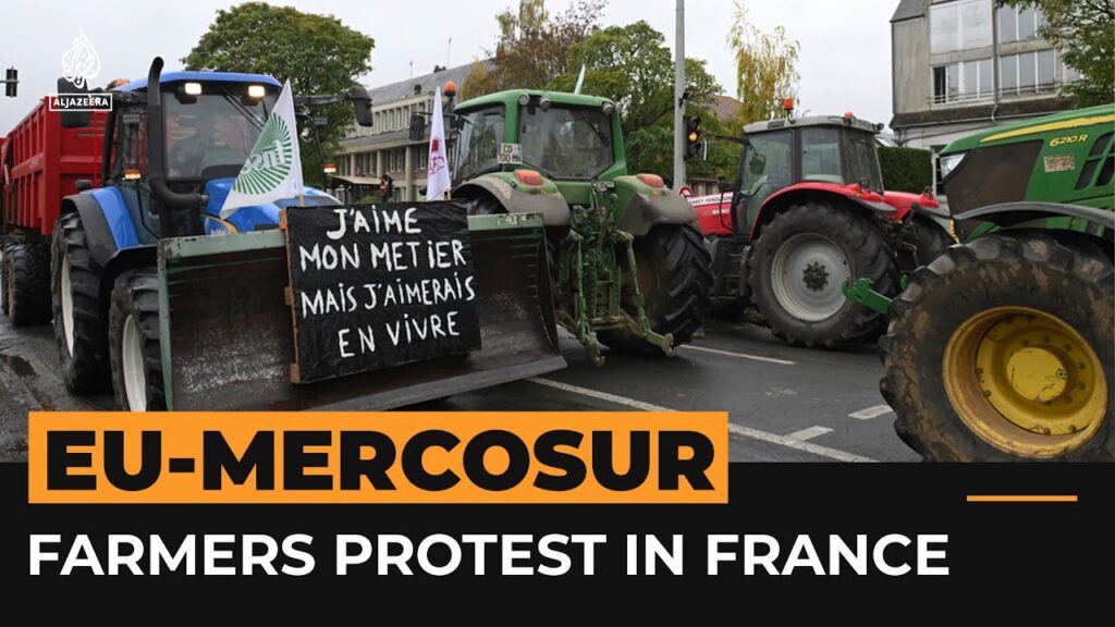 Manure, tractors and anger: Farmers in France protest EU-Mercosur deal | #AJshorts