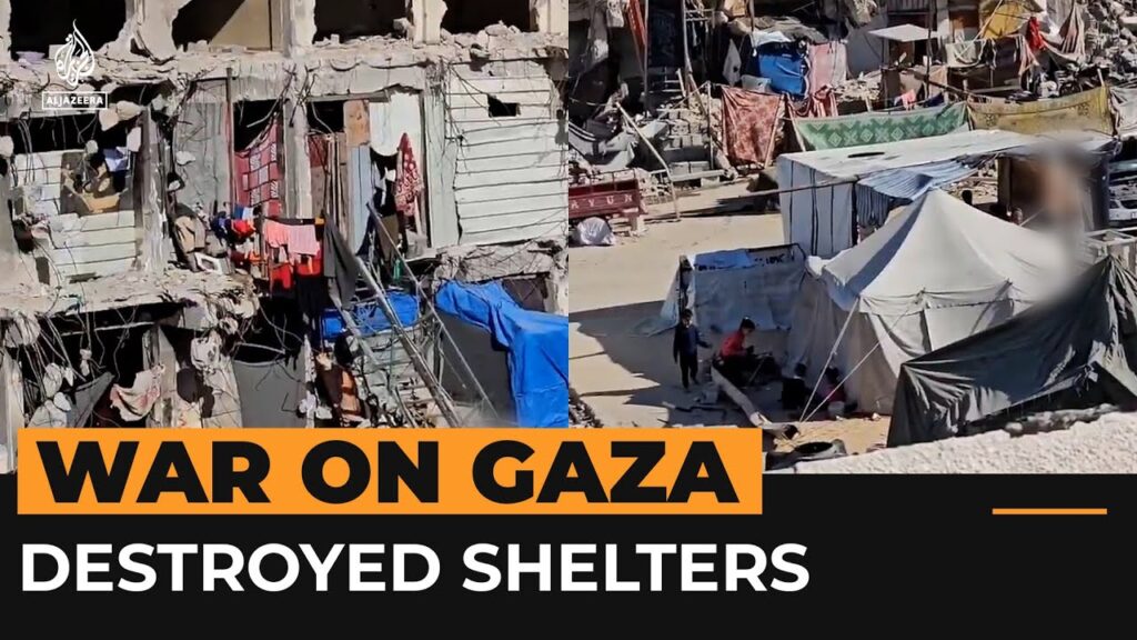 Conditions severely worsen in the destroyed shelters of Khan Younis | AJ#shorts