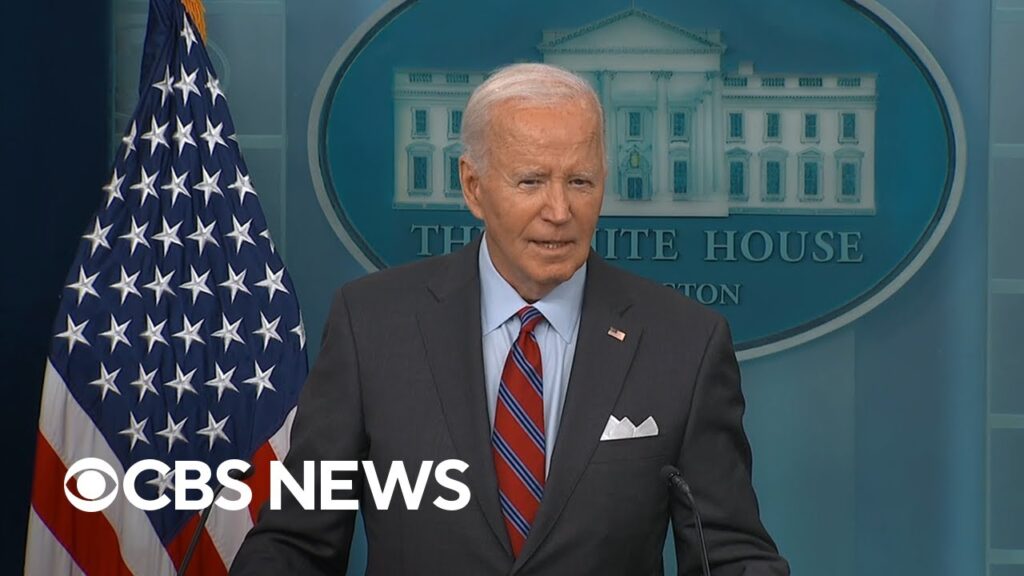 Biden takes questions in impromptu appearance at White House press briefing | full video