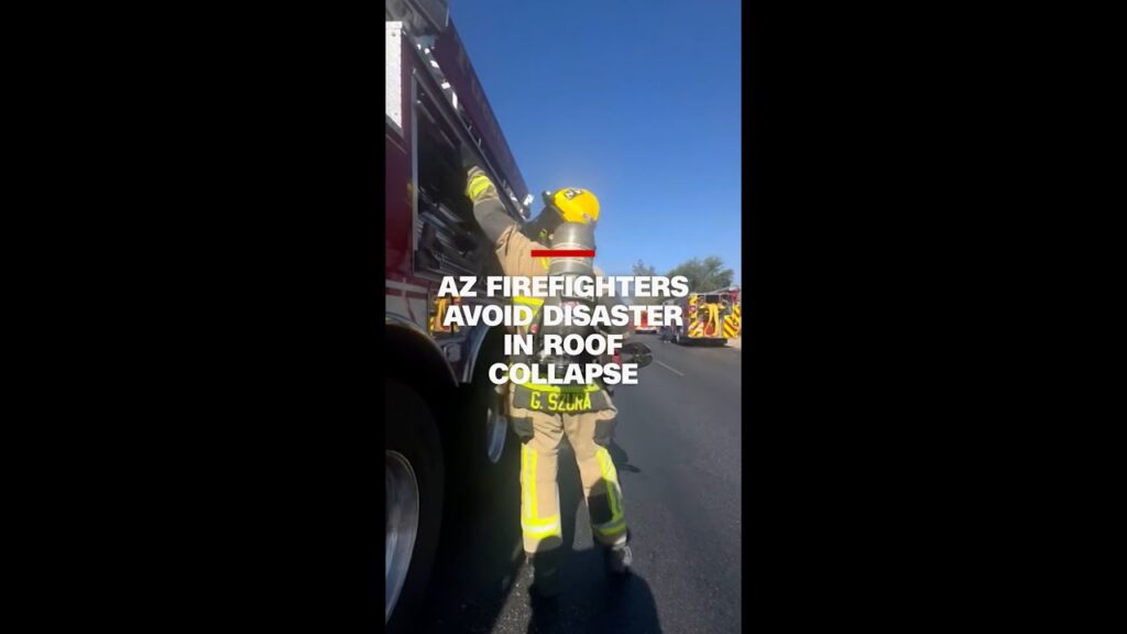 AZ firefighters avoid disaster in roof collapse