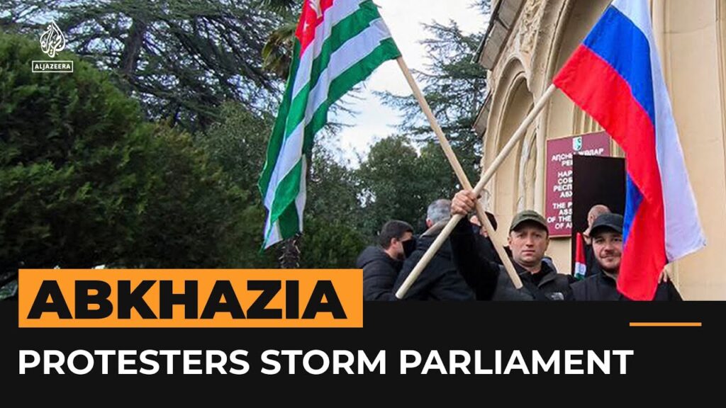 Protesters storm parliament in Abkhazia | #AJshorts