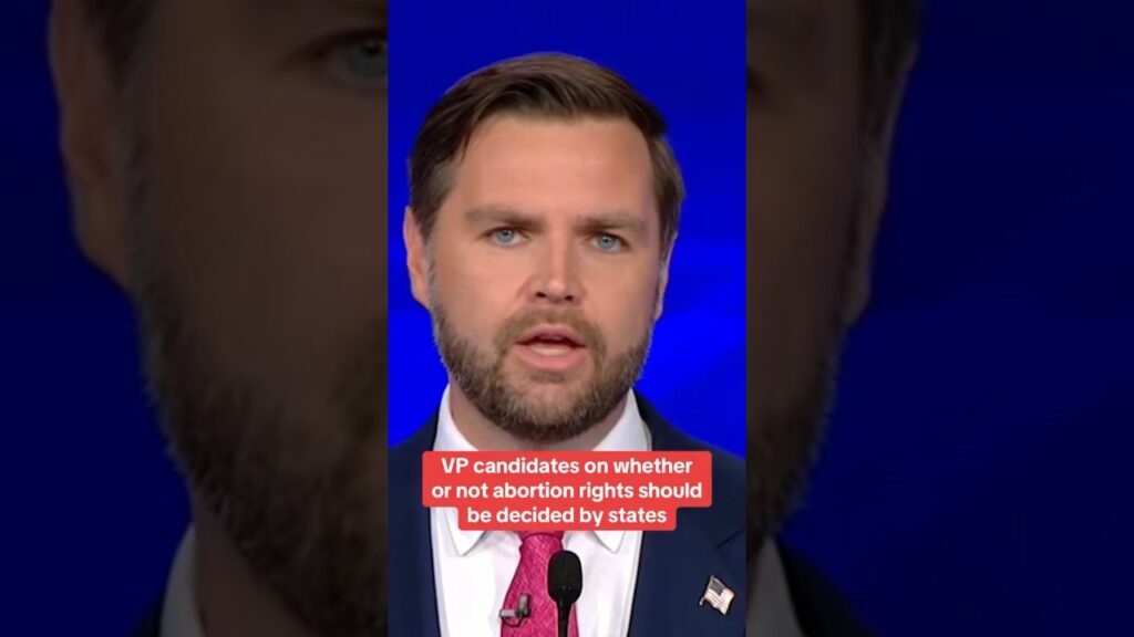 VP candidates on abortion rights being decided by states #shorts